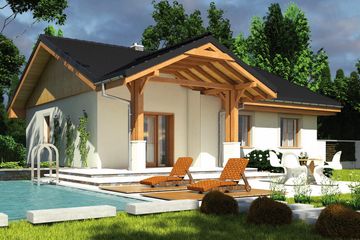  Projekt domu Pierwiosnek II z garażem 1-st. [A] (WRF1603) - projekt domu parterowego - Zdjęcie 2