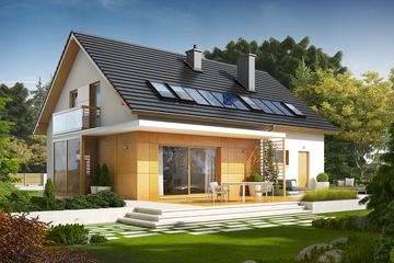  Projekt domu Pablo II G1 (WRC1999) - projekt domu parterowego z poddaszem - Zdjęcie 1