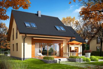  Projekt domu E3 G1 economic (wersja A) (WRC2121) - projekt domu parterowego z poddaszem - Zdjęcie 3