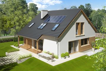  Projekt domu Alba G1 bianco (WRC1961) - projekt domu parterowego z poddaszem - Zdjęcie 4