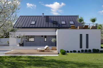  Projekt domu HomeKoncept 02 EN (KRX1028) - projekt domu parterowego z poddaszem - Zdjęcie 2