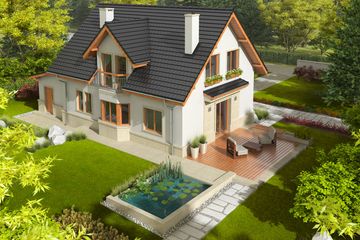  Projekt domu Flawia G1 (WRC2048) - projekt domu parterowego z poddaszem - Zdjęcie 3