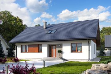  Projekt domu Abra 4 (BSE1073) - projekt domu parterowego z poddaszem - Zdjęcie 1