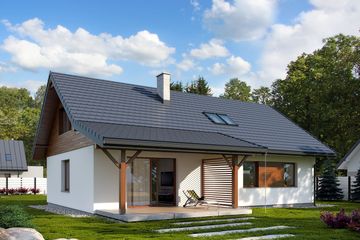  Projekt domu Abra 4 (BSE1073) - projekt domu parterowego z poddaszem - Zdjęcie 2