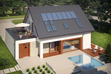  Projekt domu Santiago G1 energo (WRC2426) - projekt domu parterowego z poddaszem - Zdjęcie 4