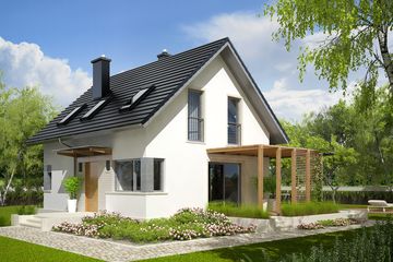  Projekt domu Lea (wersja A) bianco (WRC1974) - projekt domu parterowego z poddaszem - Zdjęcie 3