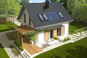  Projekt domu Lea (wersja A) bianco (WRC1974) - projekt domu parterowego z poddaszem - Zdjęcie 4