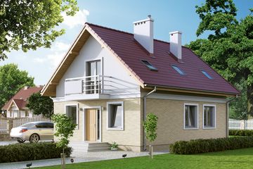  Projekt domu Laura 2 (BSA2049) - projekt domu parterowego z poddaszem - Zdjęcie 1