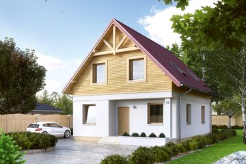  Projekt domu Oliwka 2 (BSA2050) - projekt domu parterowego z poddaszem - Zdjęcie 1