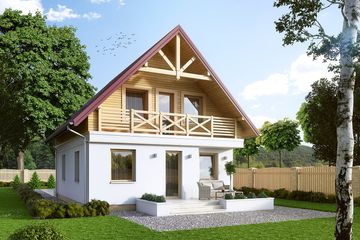  Projekt domu Oliwka 2 (BSA2050) - projekt domu parterowego z poddaszem - Zdjęcie 2