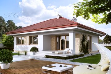  Projekt domu Kiwi 2 (BSA2053) - projekt domu parterowego - Zdjęcie 2