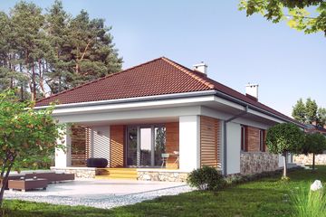  Projekt domu Decyma 4 (BSA2054) - projekt domu parterowego - Zdjęcie 2