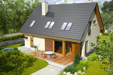  Projekt domu Tolek II G1 (WRC1913) - projekt domu parterowego z poddaszem - Zdjęcie 3