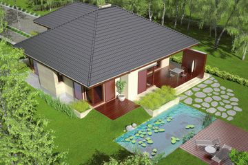 Projekt domu Dylan G2 - parterowy dom o powierzchni 110,94 m², dach kopertowy - ujęcie 3