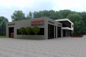  Projekt warsztatu PS-SS-V4-L3 (SLR1100) - projekt warsztatu z pełnym piętrem - Zdjęcie 1