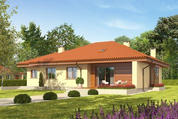  Projekt domu Franczi II G1 (wersja B) economic (WRC2066) - projekt domu parterowego - Zdjęcie 3