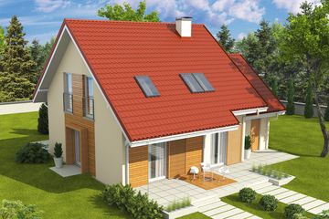  Projekt domu Morena G1 (WRC1966) - projekt domu parterowego z poddaszem - Zdjęcie 3