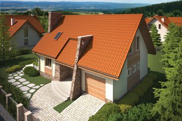 Projekt domu Basia G1 - parterowy z poddaszem dom o powierzchni 94,23 m², dach dwuspadowy - ujęcie 3