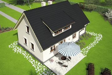  Projekt domu Calineczka G1 (WRC1386) - projekt domu parterowego z poddaszem - Zdjęcie 3