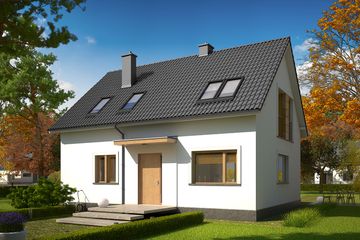  Projekt domu E12 II economic (WRC2455) - projekt domu parterowego z poddaszem - Zdjęcie 3