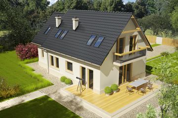  Projekt domu Oleńka G1 (WRC1057) - projekt domu parterowego z poddaszem - Zdjęcie 3