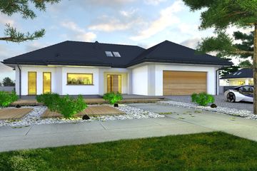  Projekt domu Madera 2 (BBE1034) - projekt domu parterowego z poddaszem - Zdjęcie 1