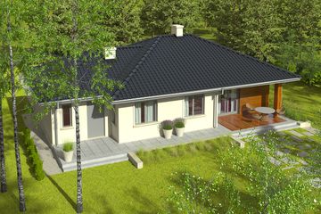  Projekt domu Manuela II G1 (WRC1944) - projekt domu parterowego - Zdjęcie 3