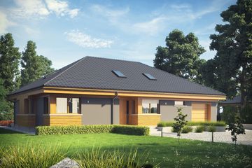 Projekt domu Gabriel G1 multi-comfort - parterowy dom o powierzchni 123,24 m², dach kopertowy - ujęcie 3