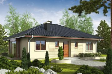  Projekt domu Margo multi-comfort (WRC2548) - projekt domu parterowego - Zdjęcie 1