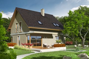  Projekt domu Jurek III G1 (WRC2528) - projekt domu parterowego z poddaszem - Zdjęcie 2