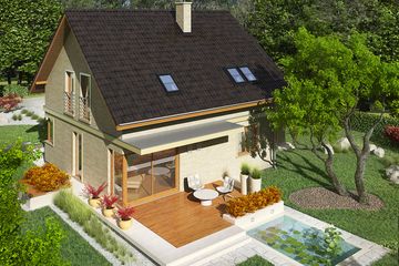  Projekt domu Jurek III G1 (WRC2528) - projekt domu parterowego z poddaszem - Zdjęcie 3