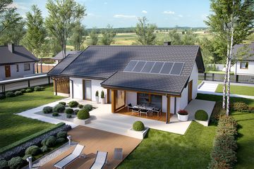  Projekt domu Kornel VI (z wiatą) energo (WRC2530) - projekt domu parterowego - Zdjęcie 3