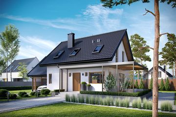  Projekt domu Lea II (z wiatą) (WRC2531) - projekt domu parterowego z poddaszem - Zdjęcie 4