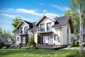  Projekt domu Fasano MDM Termo (KRH1388) - projekt domu parterowego z poddaszem - Zdjęcie 2