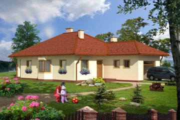  Projekt domu Bravone Termo (KRH1389) - projekt domu parterowego - Zdjęcie 1