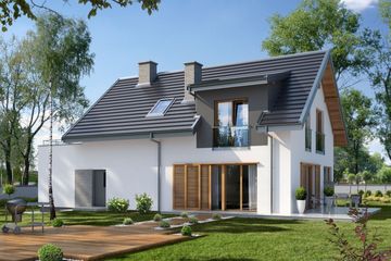  Projekt domu Aosta IV Termo (KRH1391) - projekt domu parterowego z poddaszem - Zdjęcie 2