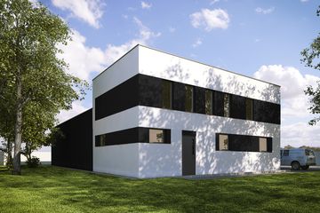  Projekt magazynu G236 - Budynek magazynowo - biurowy (PRA1261) - projekt magazynu z pełnym piętrem - Zdjęcie 2
