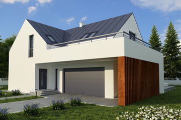  Projekt domu Ksenon (WOW1004) - projekt domu parterowego z poddaszem - Zdjęcie 1