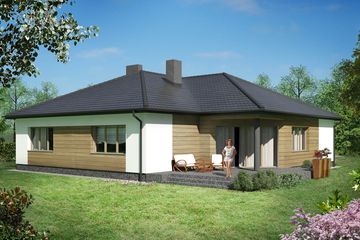  Projekt domu Rozłożysty B (GDA1034) - projekt domu parterowego - Zdjęcie 2