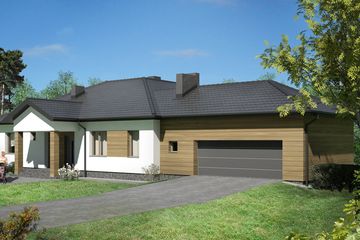  Projekt domu Rozłożysty B (GDA1034) - projekt domu parterowego - Zdjęcie 3