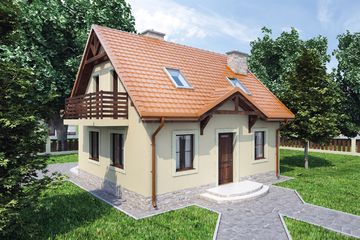  Projekt domu Jamajka (SKA1009) - projekt domu parterowego z poddaszem - Zdjęcie 1
