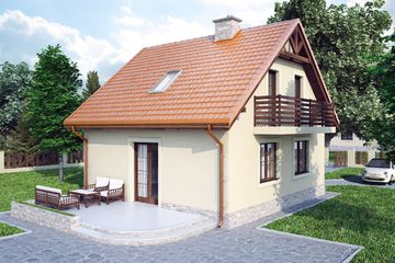  Projekt domu Jamajka (SKA1009) - projekt domu parterowego z poddaszem - Zdjęcie 2