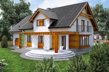  Projekt domu Luzon (SKA1012) - projekt domu parterowego z poddaszem - Zdjęcie 2