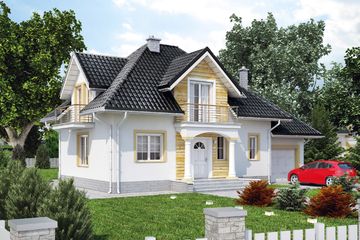  Projekt domu Madagaskar (SKA1013) - projekt domu parterowego z poddaszem - Zdjęcie 1