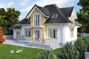  Projekt domu Madagaskar (SKA1013) - projekt domu parterowego z poddaszem - Zdjęcie 2