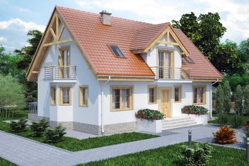  Projekt domu Malta (SKA1015) - projekt domu parterowego z poddaszem - Zdjęcie 1