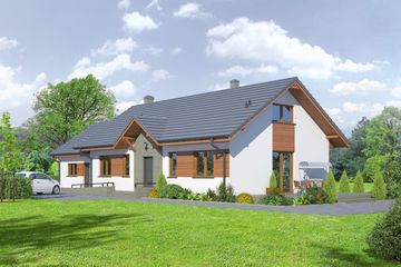  Projekt domu Chodomowo dws (KRP1745) - projekt domu parterowego - Zdjęcie 1