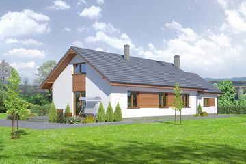  Projekt domu Chodomowo dws (KRP1745) - projekt domu parterowego - Zdjęcie 2