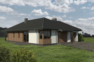  Projekt domu Familijny A modern (GDA1035) - projekt domu parterowego - Zdjęcie 1