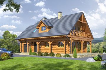 Projekt domu Świdnica dw 11 (KRP1744) - projekt domu parterowego z poddaszem - Zdjęcie 1